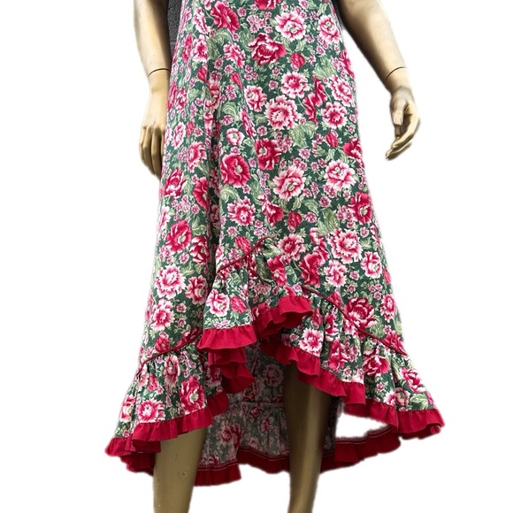 Vintage THE HANA HOU COLLECTION BY JANE M Floral Ruffled dress, cotton, size 8 - Picture 3 of 10